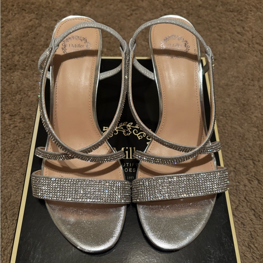 Silver Strappy Sandals